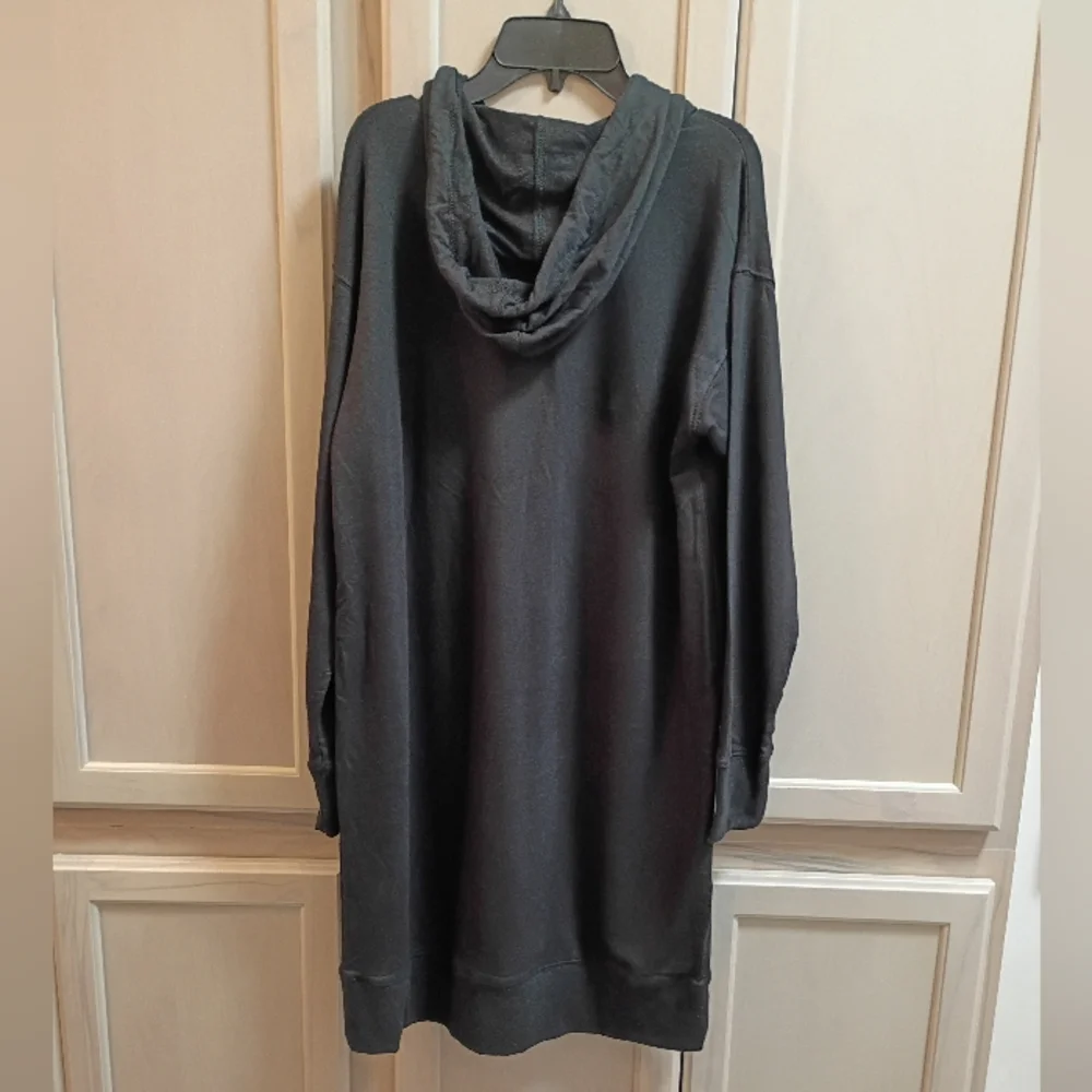 NWT MICHAEL KORS Black Studded Logo Hoodie Dress Size M Lounge Athleisure
